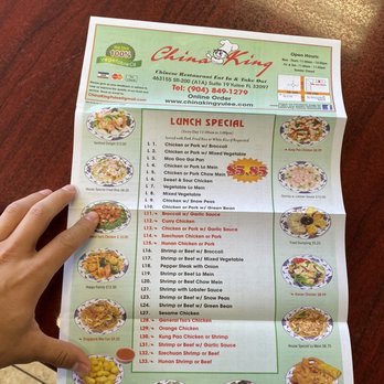 China King - Lunch menu and pricing as of 5/2020. $5.85 lunch special. Amazing deal!!! - Chinese Near Me - Yulee, Florida
