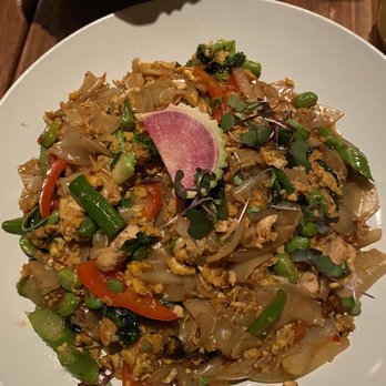 BODHI - Drunken Noodles with chicken. - Thai Near Me - Indianapolis, Indiana BODHI - Drunken Noodles with chicken. - Thai Near Me - Indianapolis, Indiana