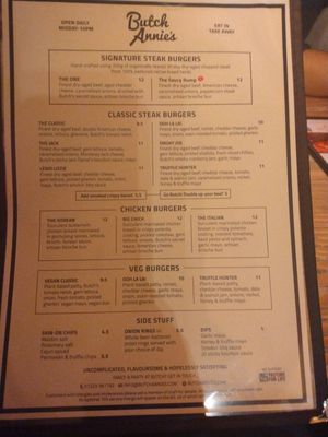 Menu photo 2 Butch Annies Cambridge, CAM