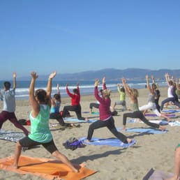 beach yoga with brad