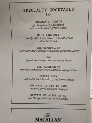 Menu photo 1 Goodman’s Bar New York, NY Menu photo 1 Goodman’s Bar New York, NY