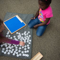 Pocatello Valley Montessori School - Using the hands to learn.