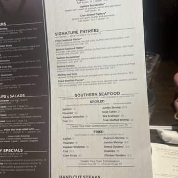 Catch Seafood - Main menu - Seafood Near Me - Lexington, South Carolina