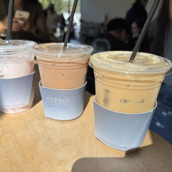 Stereoscope Coffee Company - Medium Strawberry Milk, Medium Ganache, pina colatta latte - Coffee & Tea Near Me - Buena Park, California Stereoscope Coffee Company - Medium Strawberry Milk, Medium Ganache, pina colatta latte - Coffee & Tea Near Me - Buena Park, California