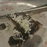 Photo of Bar La Grassa - Minneapolis, MN, United States. Charred Red Onion with Goat Cheese Bruschetta