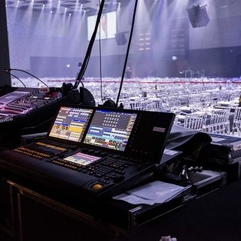 S4 Entertainment - An audio/visual control booth in a large banquet hall - DJs Near Me - Toronto, Ontario S4 Entertainment - An audio/visual control booth in a large banquet hall - DJs Near Me - Toronto, Ontario