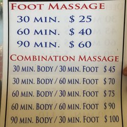China Foot Massage - Service menu