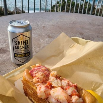Lobster West - Lobster Roll and a beer with a view. (Not a view from Lobster West) - Seafood Near Me - Encinitas, California Lobster West - Lobster Roll and a beer with a view. (Not a view from Lobster West) - Seafood Near Me - Encinitas, California