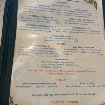 Finns - Main Entrees - American Near Me - Salt Lake City, Utah