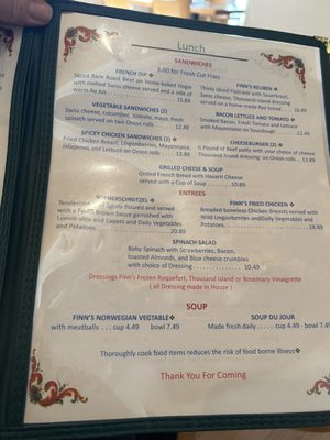 Menu photo 1 Finns Salt Lake City, UT