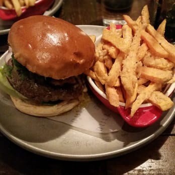 Coqbull - Blue cheese burger and sweet potato fries - Burgers Near Me - Cork, Colorado