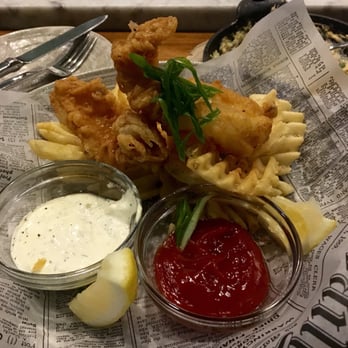 The Franklin Room - Fish and chips 2 pieces of fish will set you back $20, but it's well worth it - American Near Me - Chicago, Illinois The Franklin Room - Fish and chips 2 pieces of fish will set you back $20, but it's well worth it - American Near Me - Chicago, Illinois