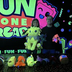 Fun Zone Arcade - Plushies traded in for our Super Pokemon Jolteon in the glow room!