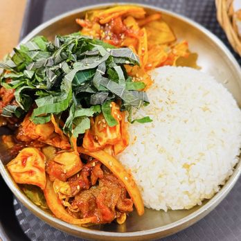 CHD Korean Dumplings - Spicy pork with rice and veggies - Korean Near Me - Westminster, California