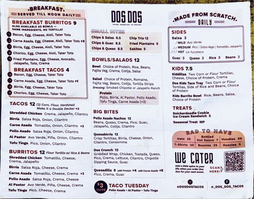 Menu photo 1 Dos Dos Colorado Springs, CO Menu photo 1 Dos Dos Colorado Springs, CO