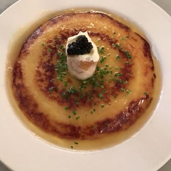 Neptune Oyster - Neptune Johnnycake - honey butter, Boston smoked trout, sturgeon caviar - Seafood Near Me - Boston, Massachusetts Neptune Oyster - Neptune Johnnycake - honey butter, Boston smoked trout, sturgeon caviar - Seafood Near Me - Boston, Massachusetts