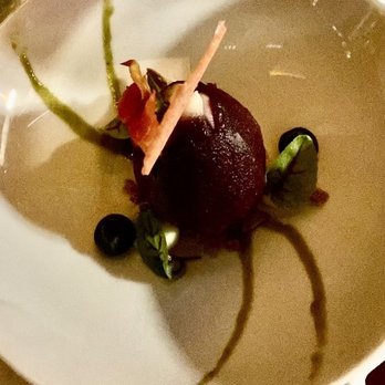 Robert - SPICED RED WINE POACHED PEAR - New American Near Me - New York, New York Robert - SPICED RED WINE POACHED PEAR - New American Near Me - New York, New York