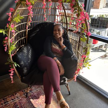 Brunch Snob - Me in a cute photo prop inside the place! - Breakfast & Brunch Near Me - Phoenix, Arizona