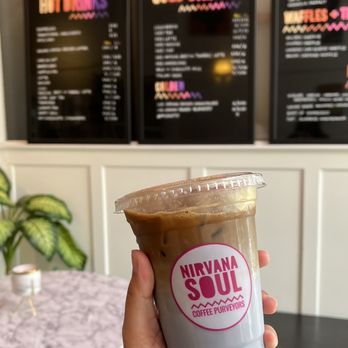 Nirvana Soul Coffee - Iced Mabuhay Ube Latte - Coffee & Tea Near Me - San Jose, California Nirvana Soul Coffee - Iced Mabuhay Ube Latte - Coffee & Tea Near Me - San Jose, California
