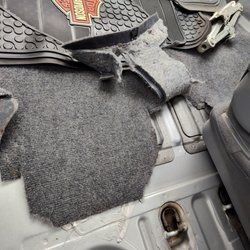 Crystal Clean Car Wash - Carpet they moved and messed up