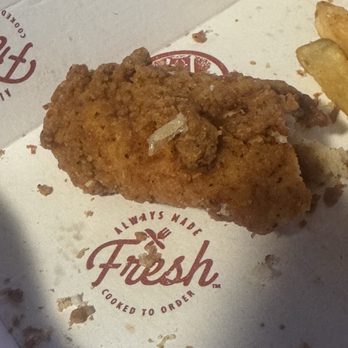 Slim Chickens - Plastic cooked into my tender - Southern Near Me - San Antonio, Texas