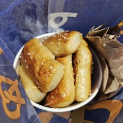 Auntie Anne's Pretzels - Original pretzel nuggets, regular size. A bit overly salty.