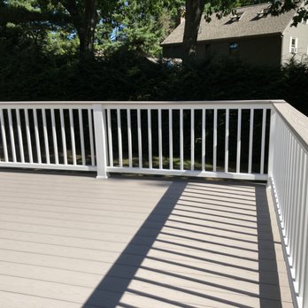 Boston Framers - Timbertech Azek Slate Gray, Timbertech Railings and Drink Rail - General Contractors Near Me - Natick, Massachusetts