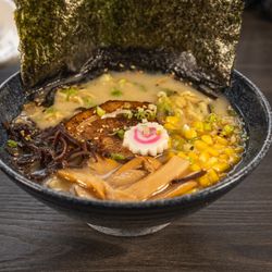Hokkaido Sushi Asian Bistro - Tonkotsu Ramen: Creamy pork broth, chashu, seasoned egg, fishcake, kikurage & green onion.