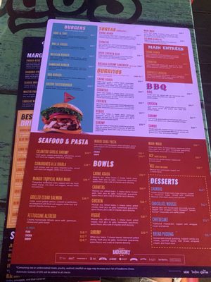 Menu photo 3 Senor Frog's Myrtle Beach, SC