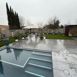 Royal Landscaping - Complete backyard done. After pool was built, we poured additional concrete and completed the landscaping.