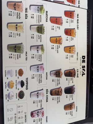 Menu photo 1 De Sol Coffee & Tea Wauwatosa, WI Menu photo 1 De Sol Coffee & Tea Wauwatosa, WI