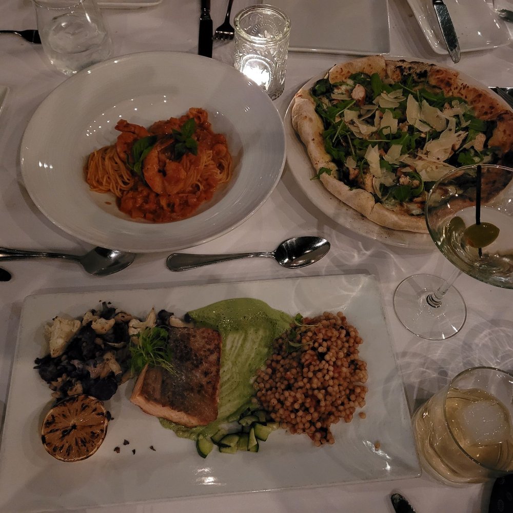Bistro 45 - Amazing salmon, seafood pasta and chicken pizza. Must try, they were delicious - New American Near Me - Pasadena, California Bistro 45 - Amazing salmon, seafood pasta and chicken pizza. Must try, they were delicious - New American Near Me - Pasadena, California