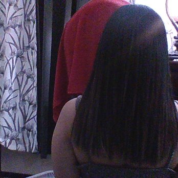 Melany's Beauty Salon - this picture doesn't really show how badly cut it is, but its lopsided and choppy, when I just wanted a straight cut. - Hair Salons Near Me - Brooklyn, New York Melany's Beauty Salon - this picture doesn't really show how badly cut it is, but its lopsided and choppy, when I just wanted a straight cut. - Hair Salons Near Me - Brooklyn, New York
