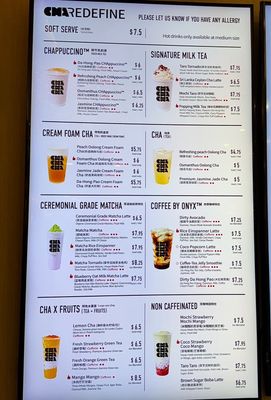 Menu photo 5 Cha Redefine Costa Mesa, CA