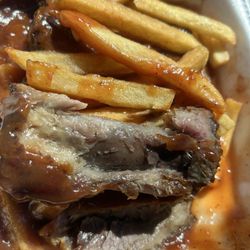 Exsenator's BBQ - St.Louis Ribs 1/2 slabs w/Fries @ ExSenator's BBQ . Old School South BBQ Joint. 3349 W 159th St, Markham, IL 60428 Cool!