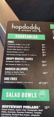 Menu photo 5 Hopdoddy Burger Bar Fort Worth, TX