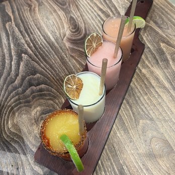 Midtown Spirits - Flight of Slushies - Mangonada, Piña Colada, Hawaiian POG and Strawberry Daiquiri - Bars Near Me - Sacramento, California