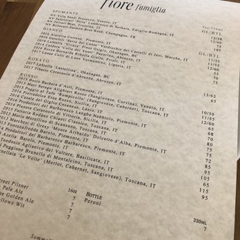 Fiore Famiglia - Italian Near Me - Vancouver, British Columbia