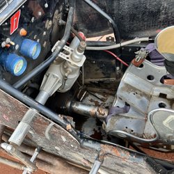 Cockpit of the sprint car