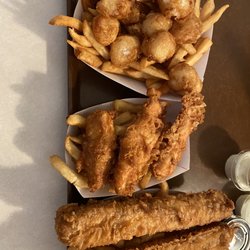 Yorkshire Fish & Chips - Scallops, chicken, and fish