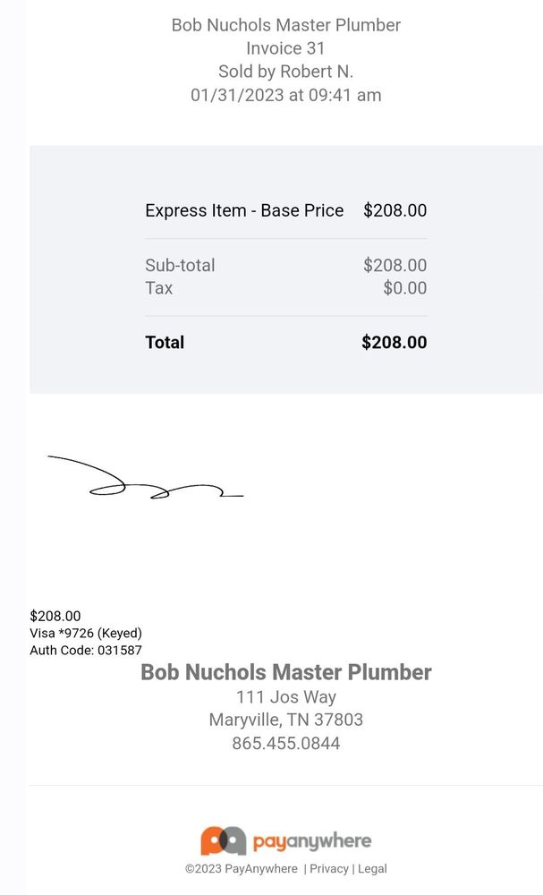 Slide of Bob Nuchols Master Plumber