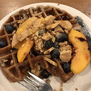 Childers Eatery - Blueberry Peach waffle - Breakfast & Brunch Near Me - Peoria, Illinois Childers Eatery - Blueberry Peach waffle - Breakfast & Brunch Near Me - Peoria, Illinois