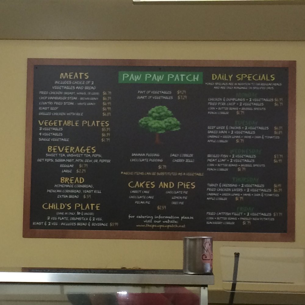 Paw Paw Patch - Menu - New American Near Me - Birmingham, Alabama
