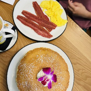 Morning Bliss - a breakfast of pancakes, bacon and eggs - Breakfast & Brunch Near Me - Frisco, Texas Morning Bliss - a breakfast of pancakes, bacon and eggs - Breakfast & Brunch Near Me - Frisco, Texas