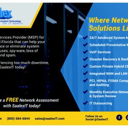 Valeo Networks - Saalex Services.  They give free Network assessments to show your lifecycle of technology and security concerns.