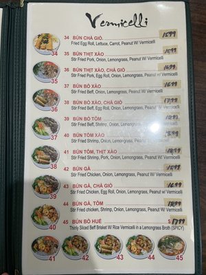 Menu photo 6 Pho Saigon Redding, CA