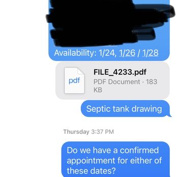 Franklin Septic Tank Service - Text conversation - Excavation Services Near Me - Acworth, Georgia