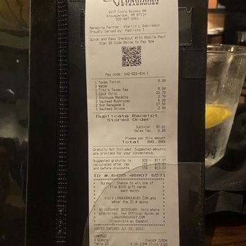 LongHorn Steakhouse - Longhorn Steakhouse.  Our bill. - Steakhouses Near Me - Albuquerque, New Mexico