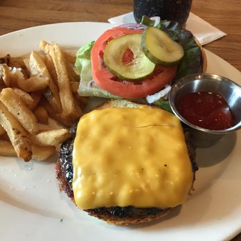 Burt & Max's - 6oz Butcher Blend Burger with regular french fries on the Lunch 11 for $11 menu - Bars Near Me - Delray Beach, Florida