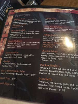 Menu photo 4 Patty's Pub Ottawa, ON